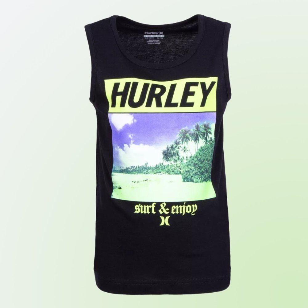 🏄🏼 NWT Black Hurley Boys Tank Top
